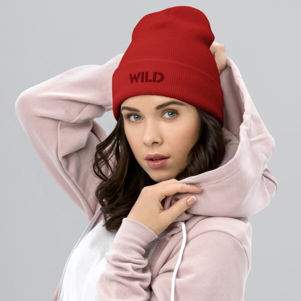 "Wild" Cuffed Beanie - Image 5